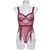 Wind perspective mesh heavy industry metal chain sexy one-piece lingerie women's clothing