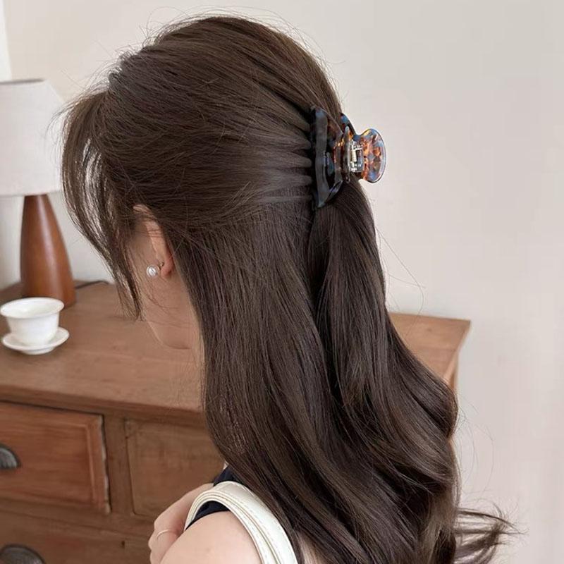 6.5cm Elegant Acetate Hair Claw Medium Size Sweet Hair Clip Crab Shark Clip for Women Hair Accessories Headwear