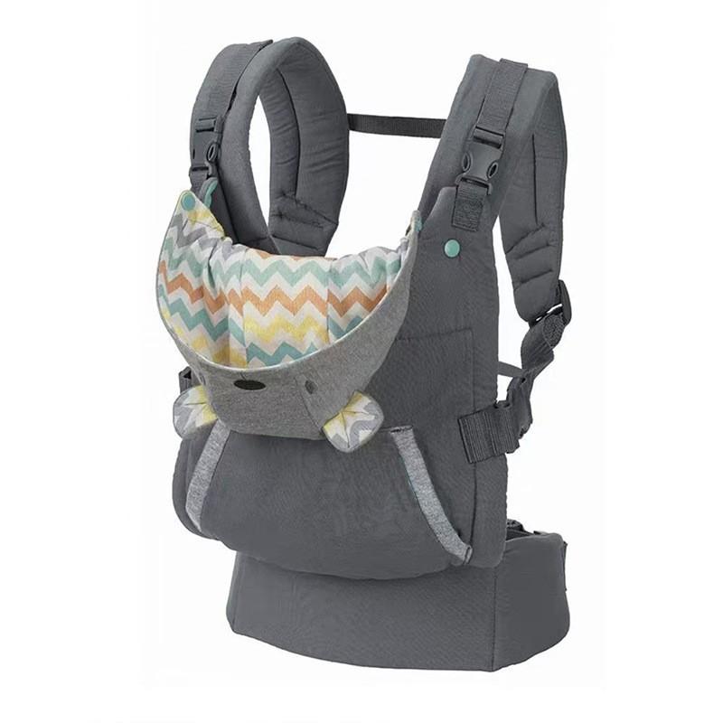 Marsupio Ergonomico 4-in-1 Fascia Avvolgente Anteriore e Posteriore Portainfanti Traspirante per 0-6 Mesi Design Carino con Animali
