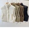 South Korea Dongdaemun autumn and winter stand-up collar cotton-padded vest women's short outer wear loose casual vest vest vest