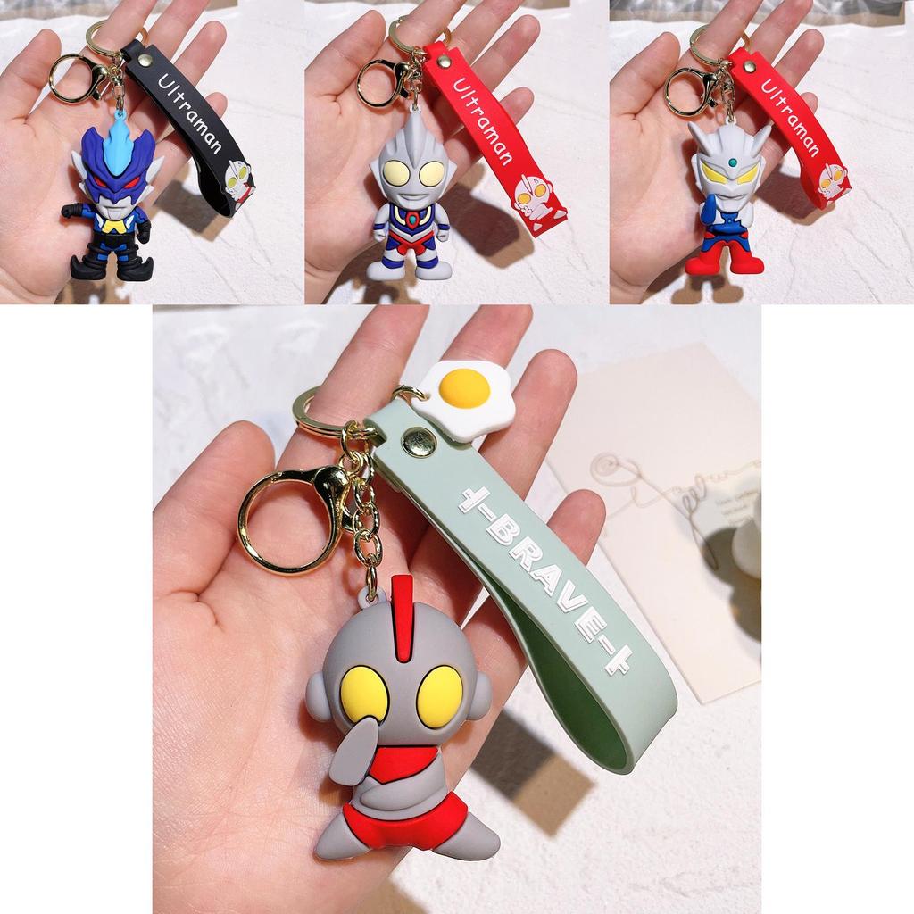 Adorable Ultraman Keychain Silicone Accessories For Backpack And Christmas Tree