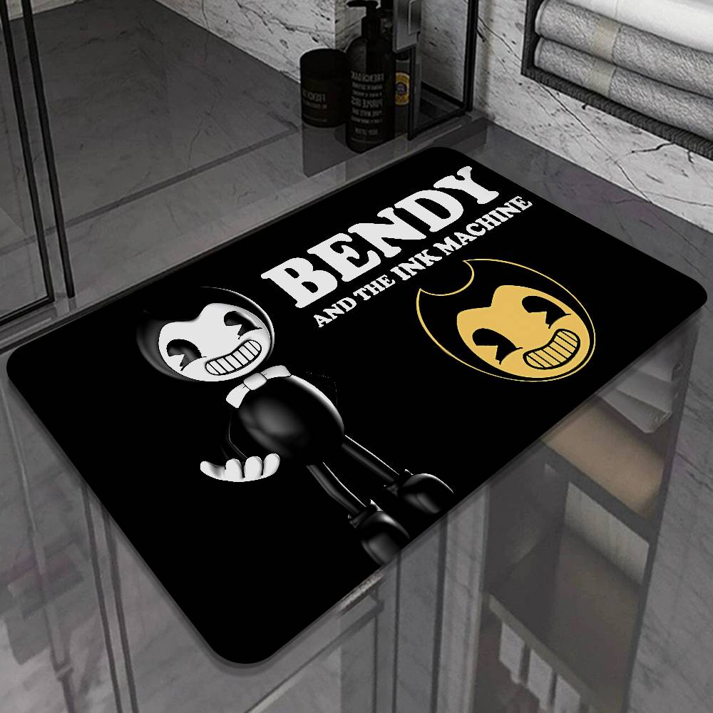 B-Bendy And The Ink M-Machine Door Mat Washable Non-Slip Living Room Sofa Chairs Area Mat Kitchen Doormat Area Rug