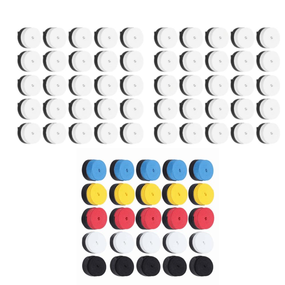 25pcs/50pcs Sweat Control Racket Grip Tape Holeless Flat Paddle Grip Tape  Badminton