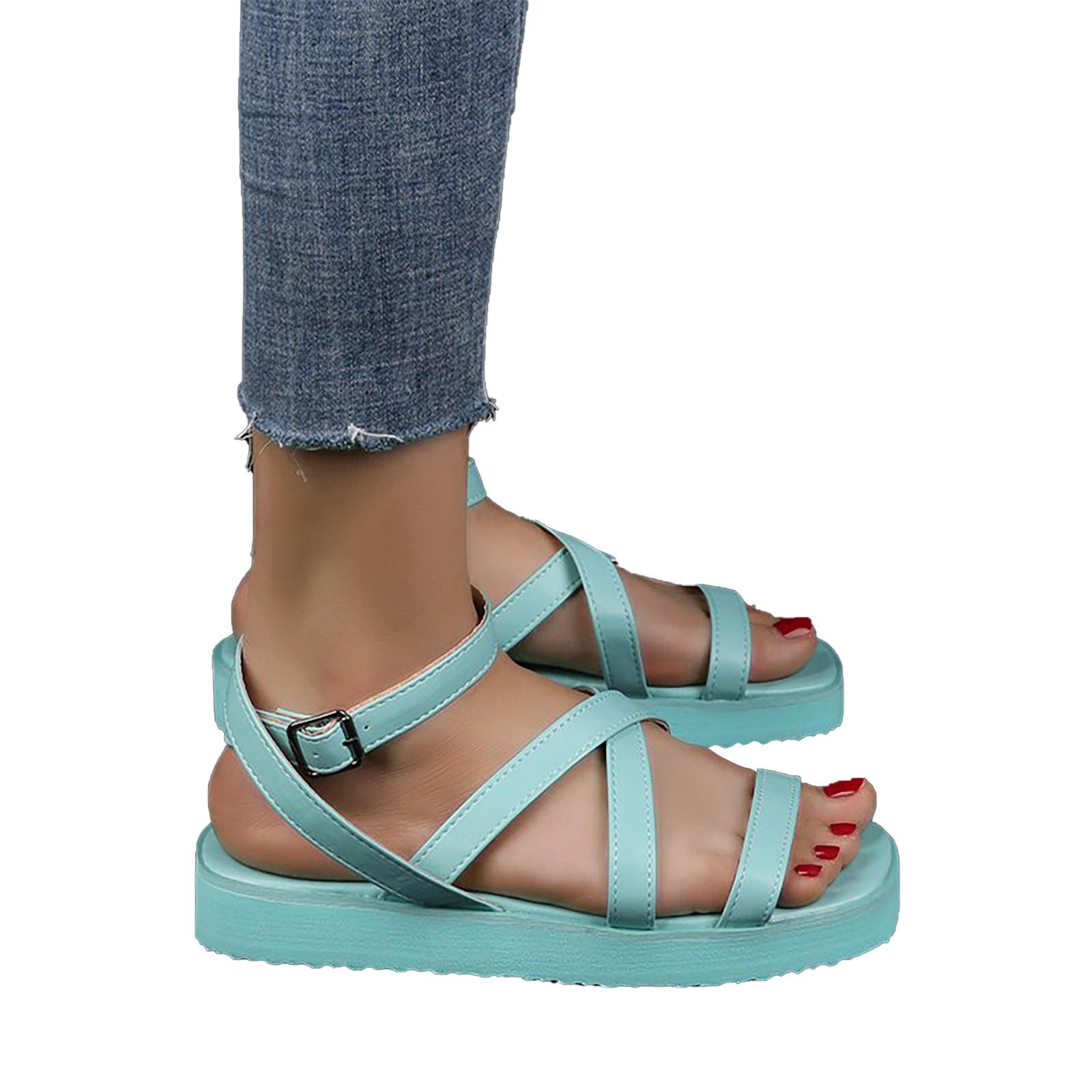 Летние модные туфли на платформе большого размера — фото 9