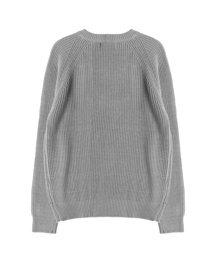 NODU Washable Daily Hazzi Raglan Knit [Gray]