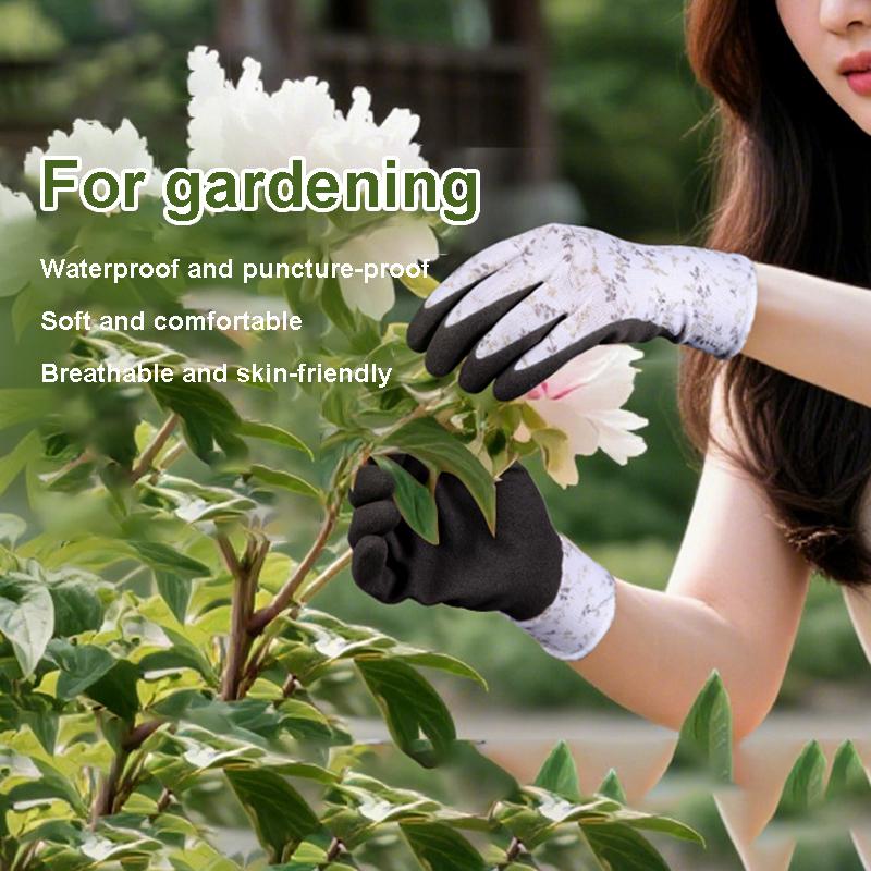 1Pair Thorn-Proof Gardening Weeding Working Gloves Breathable Latex Glove Puncture Resistant For Digging Floral Planting Pruning