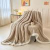 Double-Layer Sherpa Fleece Blanket Winter Thick Warm Throw Bed Office Nap Cozy Soft Plush