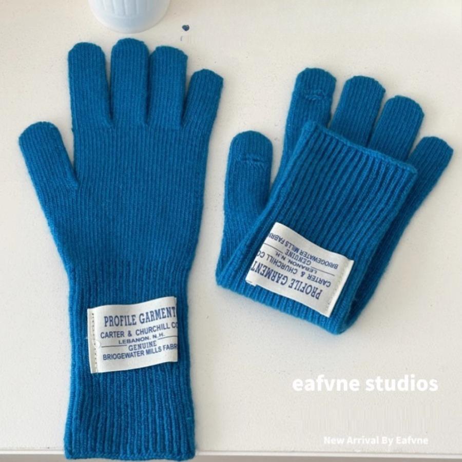 New Korean Wool Knitted Touch Screen Gloves for Women's Cloth Thickened Outdoor Warmth for Women