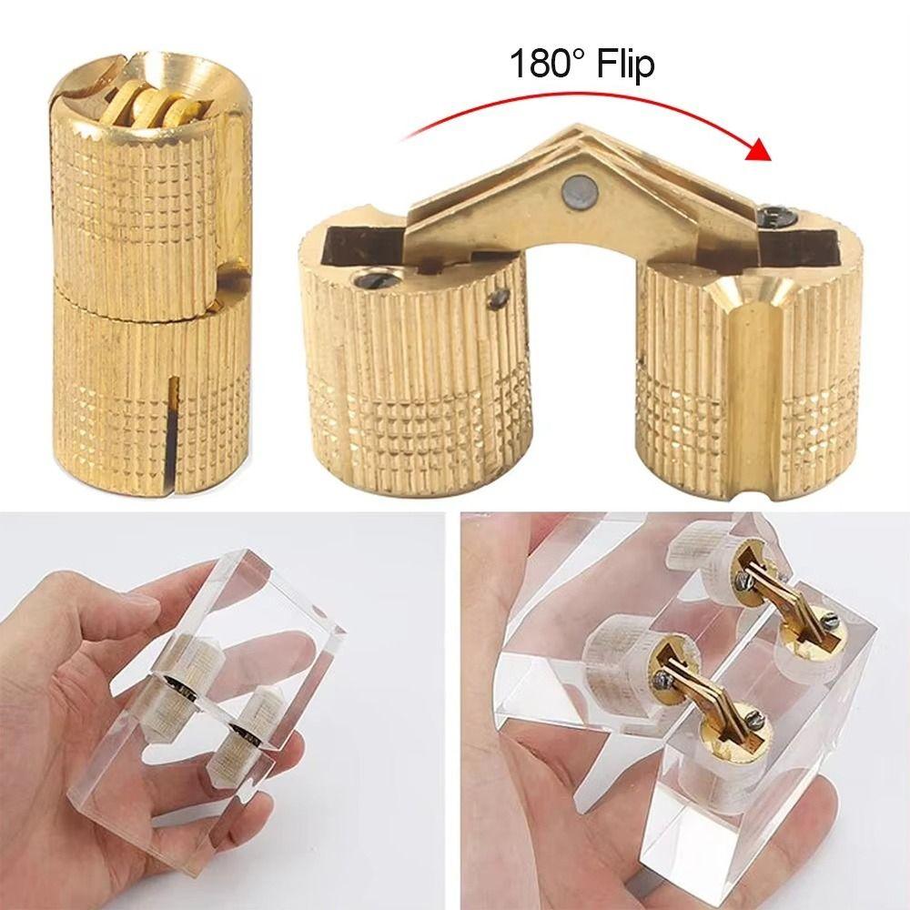 8-18mm Brass Hinges Invisible Furniture Hinges New Hardware Door