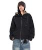 Aakam Zippered High Neck Jacket (Black)