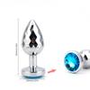 New Couples Small Anal Plug Round Shaped Crystal Metal Butt Plug Stimulator Prostate Massager Anus Sex Toys For Women and Men