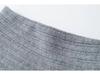 Mature Retro Fold-over Waist Knit Midi Skirt for Women - Slimming Hip-hugging Grey Skirt for Autumn/Winter