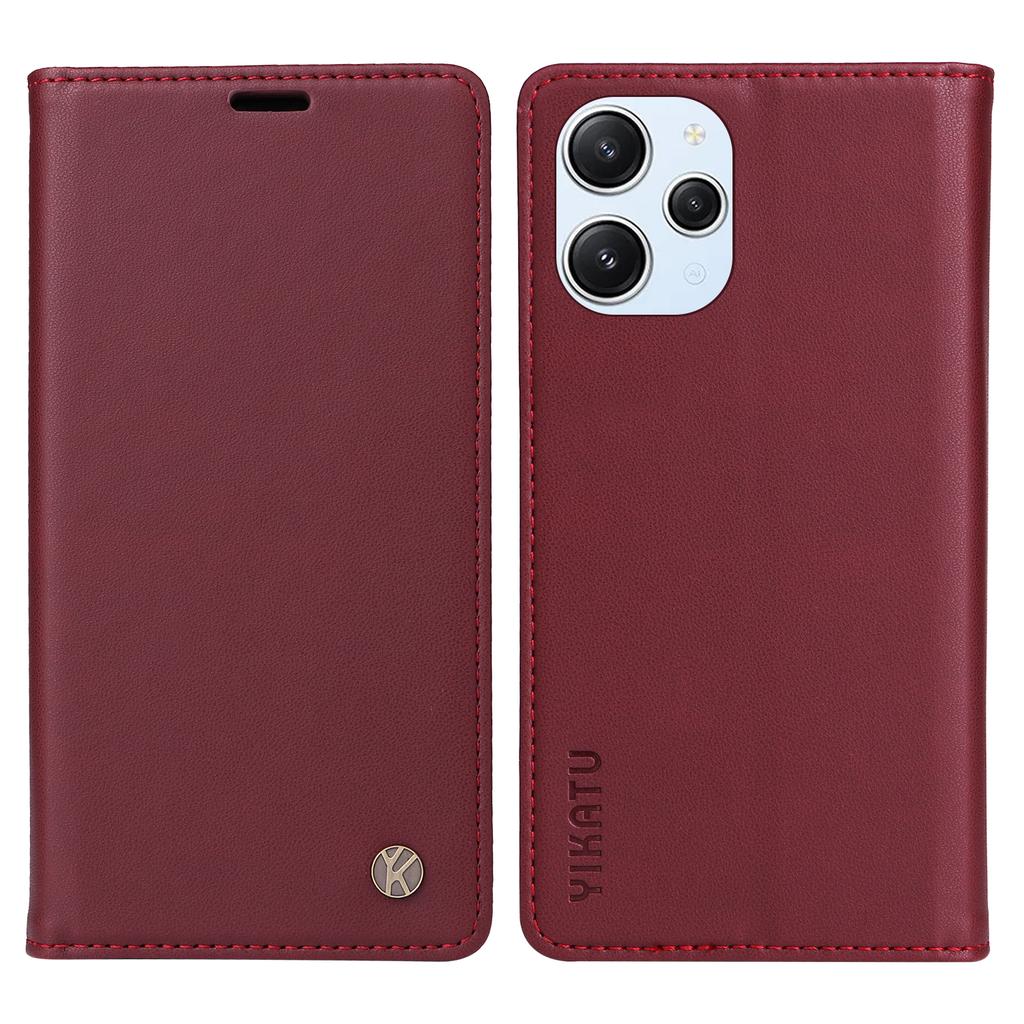 YIKATU YK-001 For Xiaomi Redmi 12 4G/5G (Global)/Poco M6 Pro 5G Leather Case Wallet Phone Cover