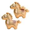 Yousheng Horse Doll Super Soft Short Plush Toy with Golden Coin Pattern Good Luck Symbol Year of Horse Doll Home Decor