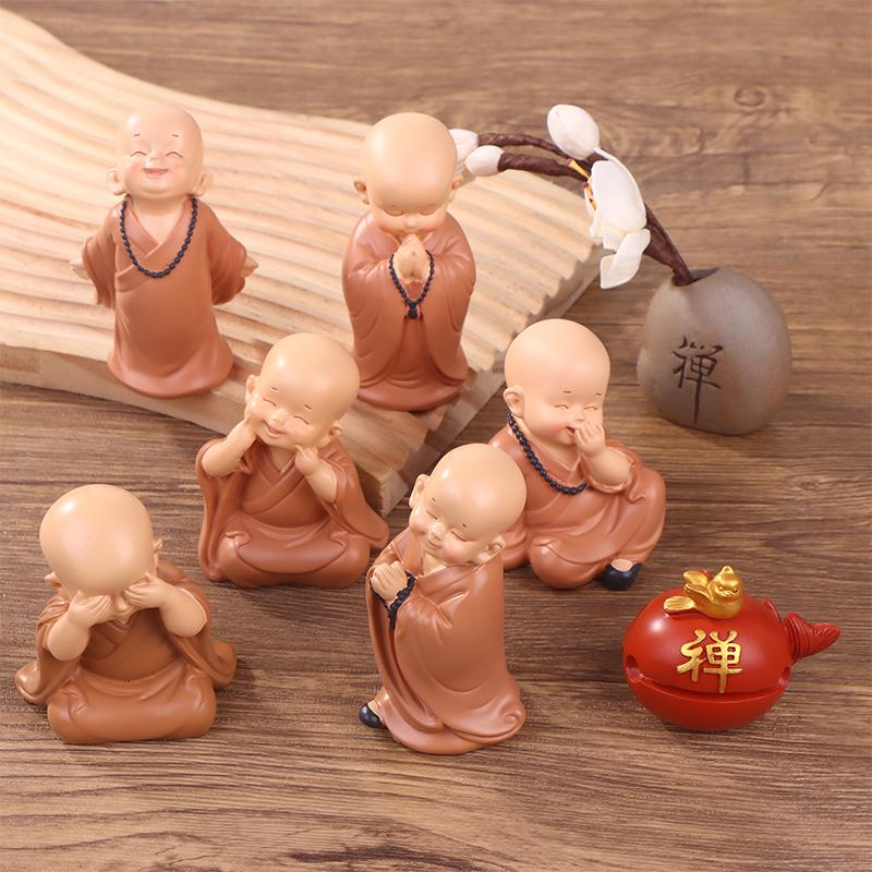 The  Ping An Little Monk Peaceful Little Monk Car Interior Decoration Buddha Zen Monastery Car Accories Str Relief M Driver S
