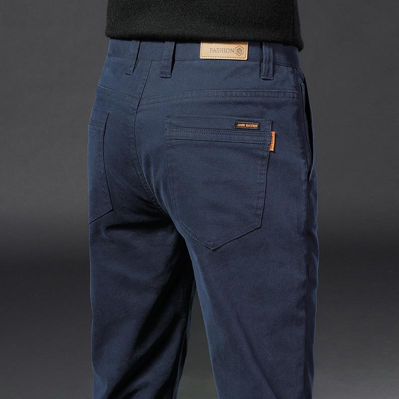 Herbst- und Winter Herren Plüsch Dick/Normal High-End Freizeithose Slim Fit Gerades Bein Business Elastisch Vielseitig Lange Hose für Herren