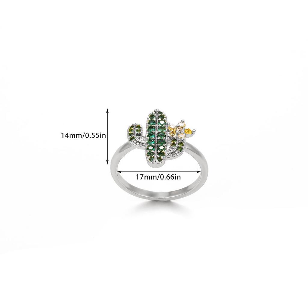 Trendy Zircon-Studded European and American Fashion Ring for Daily Wear