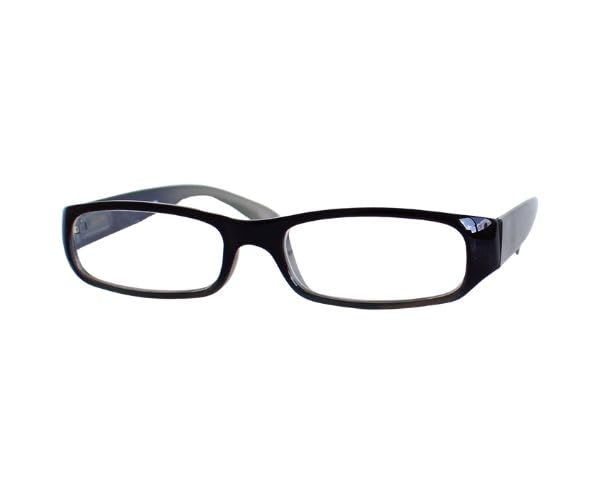 Bayline Stylish Square Reading with Hard 201A Glasses, Unisex, Case, (+1.5mm, Black)