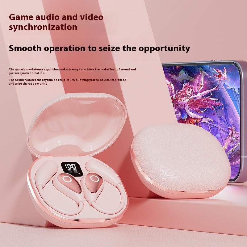 Bluetooth Headset Is Not In The Ear, Long Battery Life, High Sound Quality Wireless Digital Display Hanging Ear Type