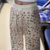 Plus Size High Waist Puppy Print Flare Pants - L To 6XL