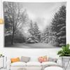 Hot Sale Custom High Quality Snow Wall Hanging Hd Landscape 3D Printing Digital Printing Home Decoration Tapestry