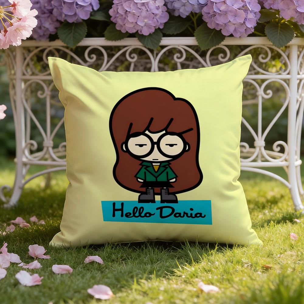 Cartoon D-Daria Cushion Cover Home & Car Dual-Scene Pillow Cover: Reversible for Premium Comfort