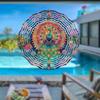 Flower Peacock Wind Chime Outdoor Garden Patio Decor Weatherproof 2D Art Rotating Hook Holiday Home Decoration