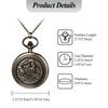 Pocket Watch Steam Locomotive Antique Analog Display Waterproof Pendant Necklace Chain - Birthday Anniversary Christmas Valentine's Day Gift