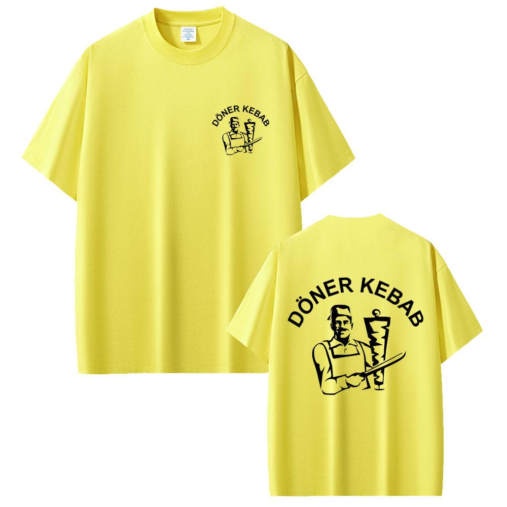 Doner Kebab Funny Graphic T-shirt Unisex Women 100% Cotton Oversized Short Sleeve T Shirt Summer Casual Oversized Unisex Streetwear