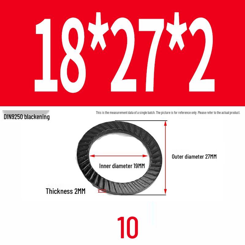 Double-Sided Serrated Lock Washer, 65Mn Steel & 304 Stainless, Anti-Loosening & Anti-Slip, Self-Locking