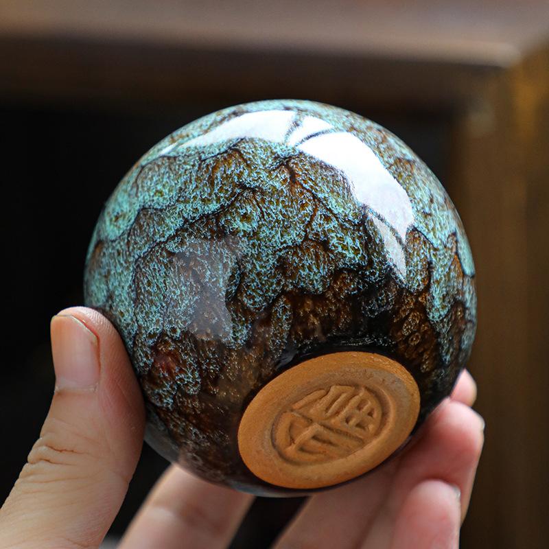 Šálek na čaj jednotlivý kus kiln change Tianmu glazura Jianzhan mistrovský šálek čajový šálek keramický espresso šálek kiln change glazura