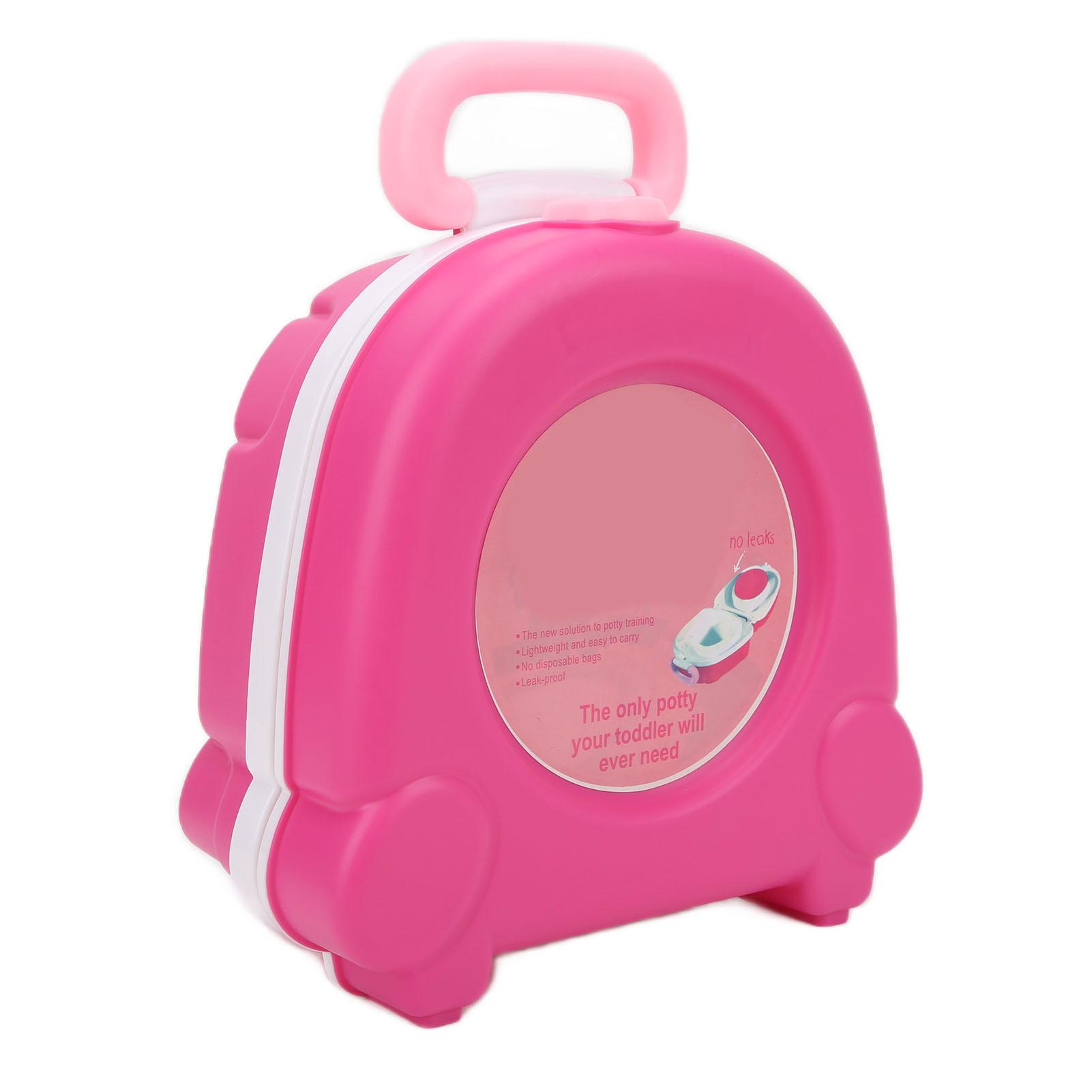 

Портативный горшок для приучения к туалету, дорожный горшок-стульчик, тренажер для малыша, розово-красный розы красного