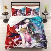 Kamado Nezuko Anime Home Bedroom Comforte Nordic Polyester Material Suitable for Children and Adults 3-piece Set