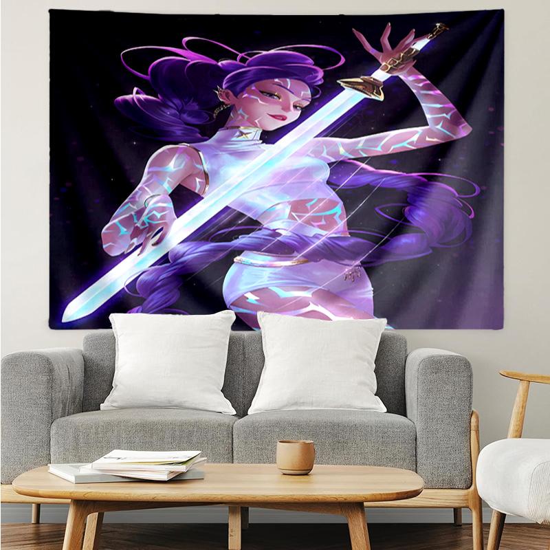 Kpop Hunter6 Tapestry for Bedroom Aesthetic Classroom Tapestries Wall Hanging for Living Room Dorm Office,Ideal Creative Gift