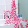 Silk Material Sakura Blossom Garland 1.8m Artificial Flower Garland  Wedding Decoration