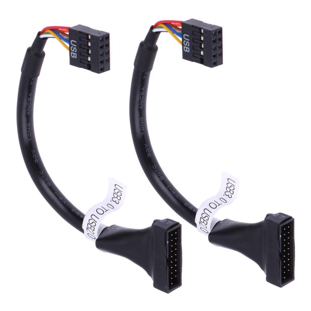 20 Pin Jack for USB Male To  2.0 9 Pin Female Splitter Adapter Cable Wire Converter for Microphone Device Connected Tools
