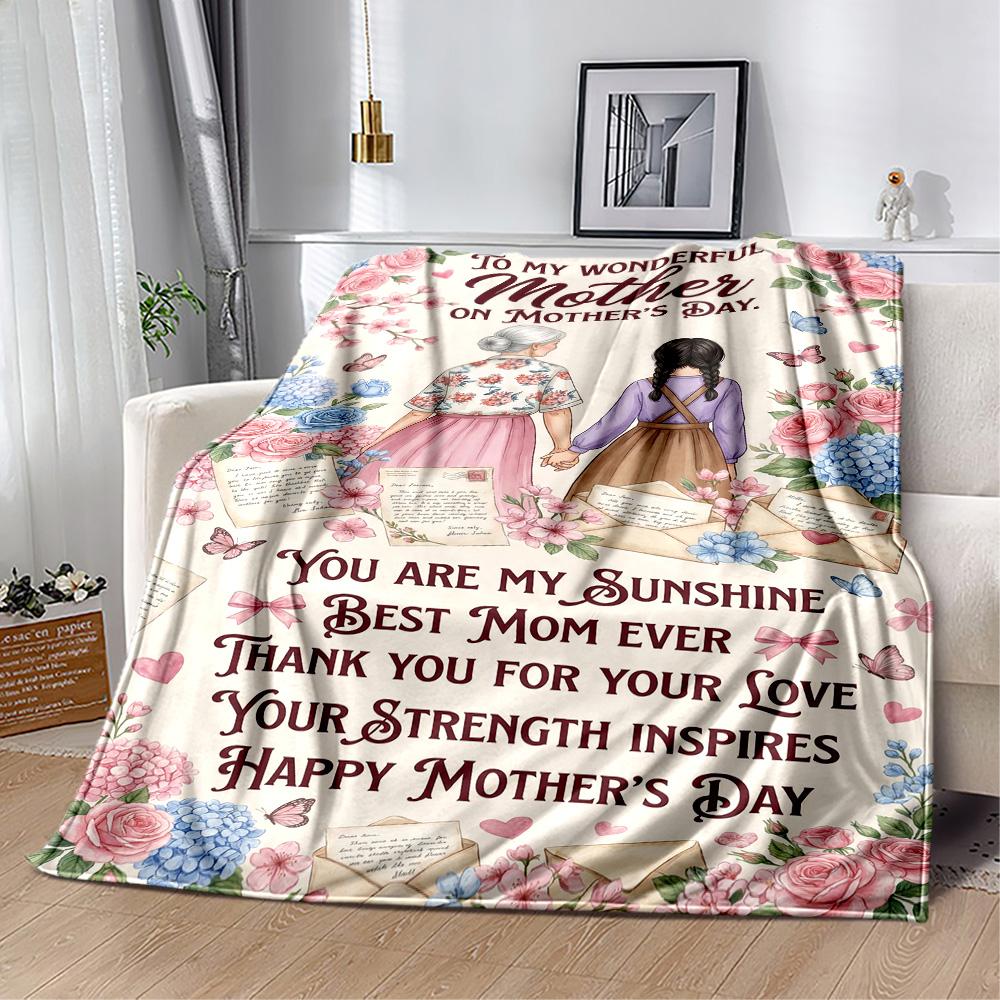 Mother's Love And Sunshine Blanket Suitable for Sofas,travel, Living Rooms Also a Good Gift for Friends and Family Suitable for All Seasons.