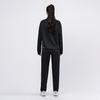Li Ning Logo Pattern Stand Collar Loose Long Sleeve Elastic Waist Pants Casual Sports Suit Unisex suit Black AWEU045-1