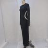2024 Autumn/Winter Fashion: Women's Color-Block Slim Round Neck Long Sleeve Finger Set Dress