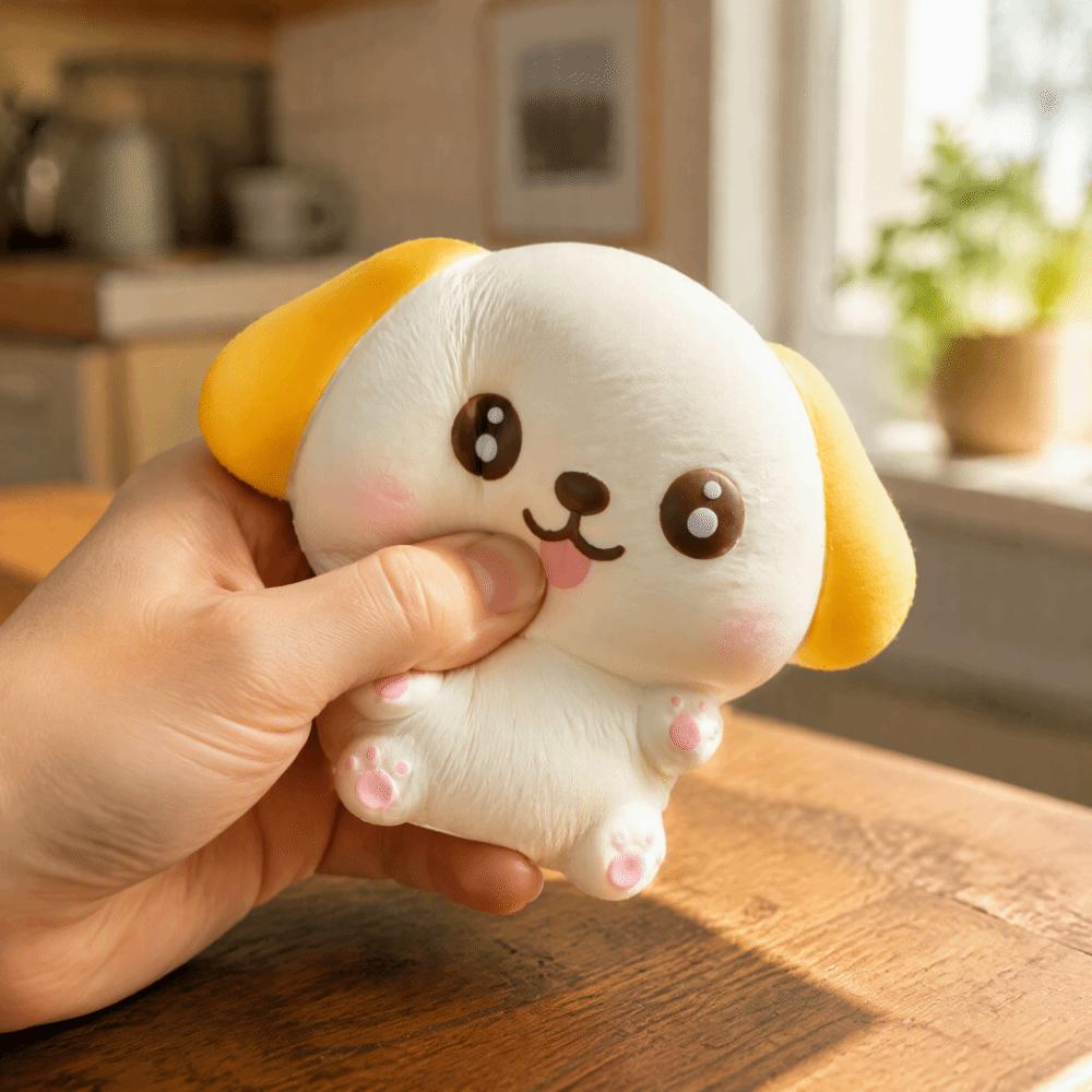 Super Soft Puppy Squishy Toy Slow Rising Dog Squeezable Toy Dog Fidget Toy Home Desktop Decor