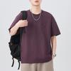 New Summer Short-sleeved T-shirt for Men's Embroidery Simple Solid Color Versatile Five-point Sleeve T-shirt Loose
