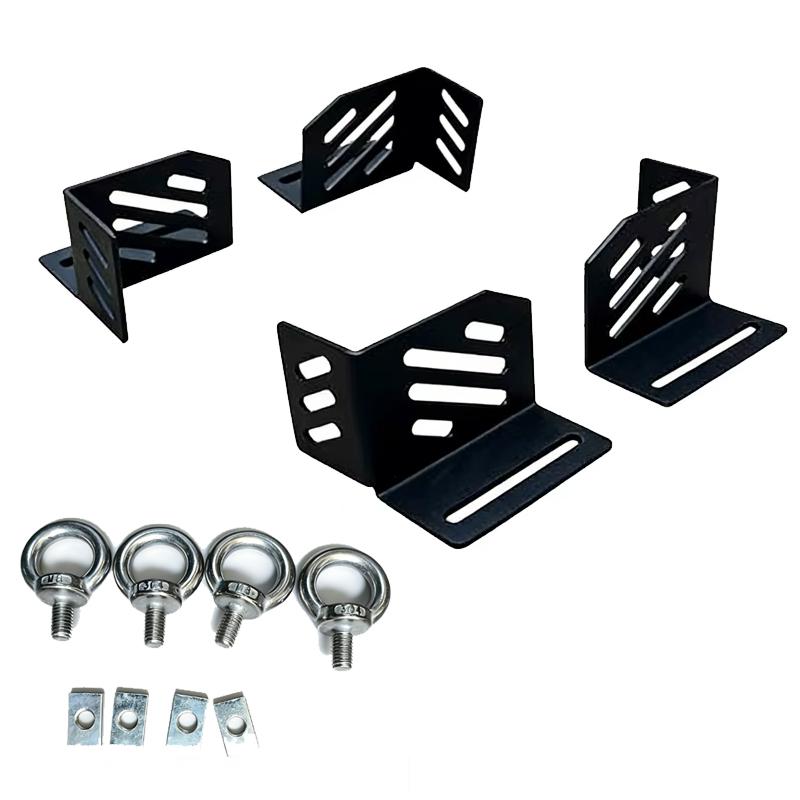 Roof Luggage Rack Fuel Tank Fixing Bracket, Off-road Vehicle Emergency Spare Oil Tank Fixing Bracket,Car Roof Diesel Tank Holder 4 Pieces iron