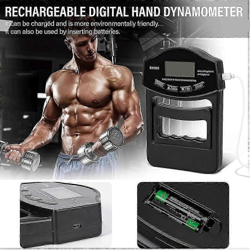 Grip Strength Tester, 396Lbs/180Kg Digital Hand Grip Strength Meter