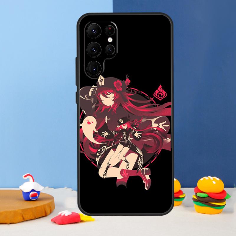 Genshin Impact Hu Tao Phone Case For Samsung Galaxy S24 S25 Ultra S9 S10 S20 S22 S21 S23 Plus S24 FE Cover Coque