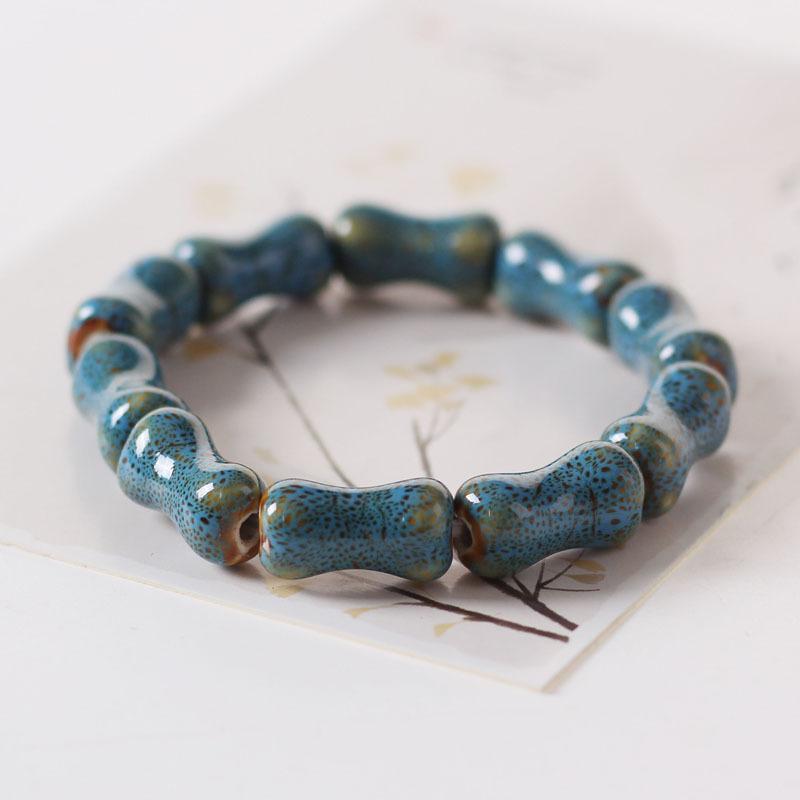 Ceramic Bracelet Jewelry Fashion Flower Glaze Bead Bracelet Multicolor Casual Bohemian Bracelet