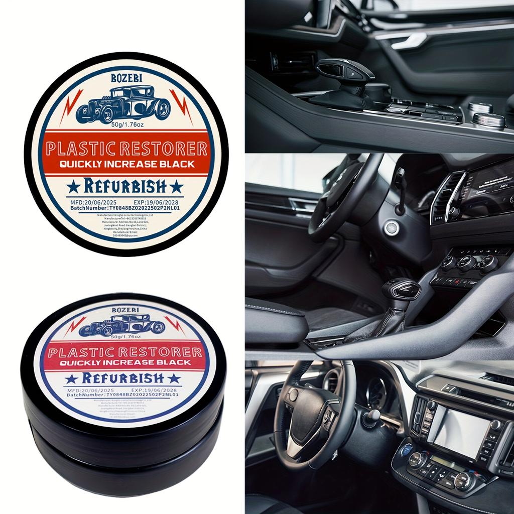 Kunststoff-Restaurator für Autos, Glanz-Beschichtung für Verkleidungen & Reifen, Schnelle Kratzer-Reparatur & Anti-Aging-Schutz
