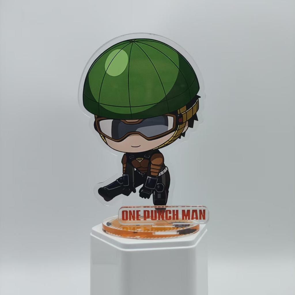 One Punch Man Anime Figure Saitama Genos Tatsumaki Garou 10cmdouble-sided Insert Acrylic Stand Model Decoration Fans Gift
