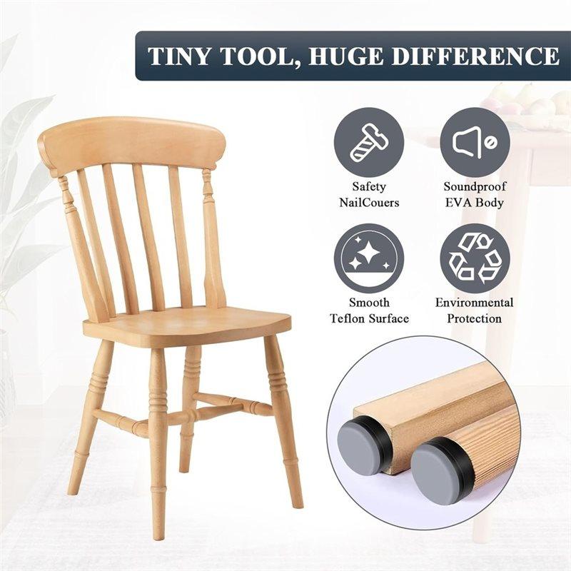 A25F-24Pcs Furniture Gliders Screws On Foot Pad With 6Mm Thread For Legs Smooth Gliding And Floor Protections Gliders