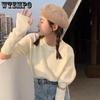 WTEMPO Female Elegant Spring Knitted Pullovers Women Casual Long Sleeve Sweaters Korean Y2K Long Sleeve Solid Casual Jumpers