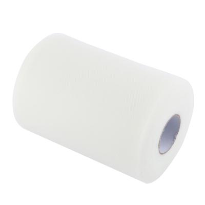 Tulle per Decorazioni Nuziali 100Yards 15cm Rotolo Bobina Tessuto per Abbigliamento per Cucito(beige)